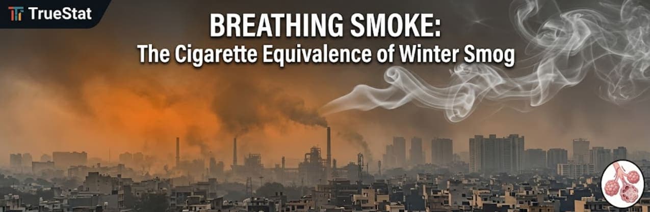 Breathing Smoke: The Hidden 'Cigarette Equivalent' of Winter Smog in 4 Global Megacities header image